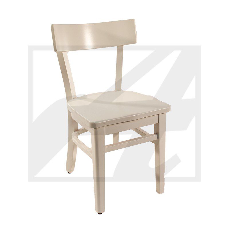Simple wooden chair with a natural finish.