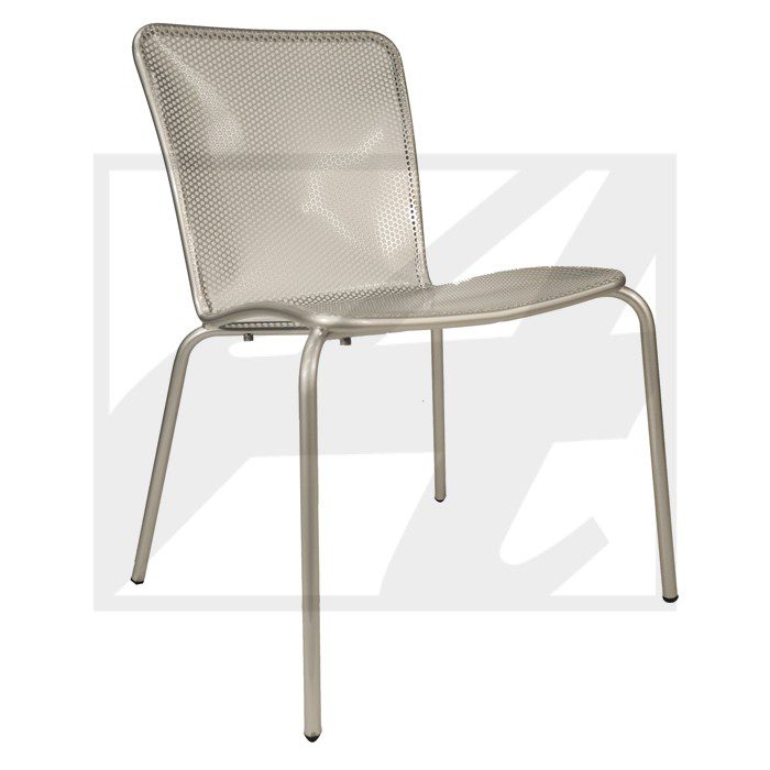 Sleek modern chair with transparent seat and backrest on metal legs.