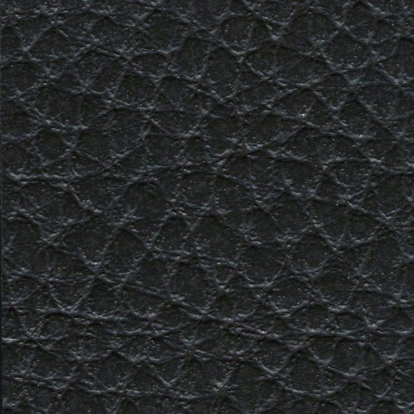 Close-up of black textured leather surface.