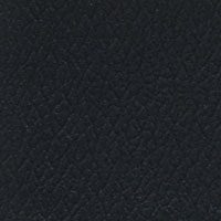 Close-up of black textured leather surface.