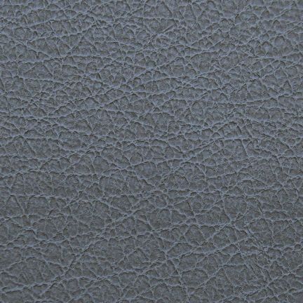 Close-up of textured gray leather surface.