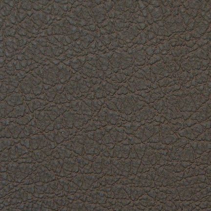 Close-up of dark brown textured leather surface.