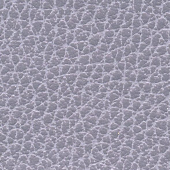 Close-up of textured gray leather surface.