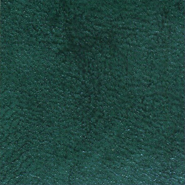Close-up of dark green textured fabric.