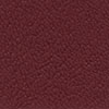 Close-up of textured dark red leather surface.
