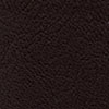 Close-up of dark brown textured leather surface.