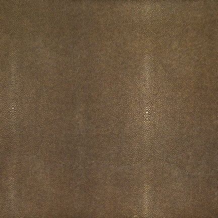 Close-up of a textured brown leather surface with visible stitching.