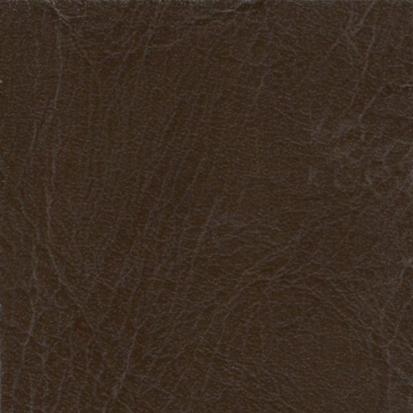 Close-up of dark brown textured leather surface.