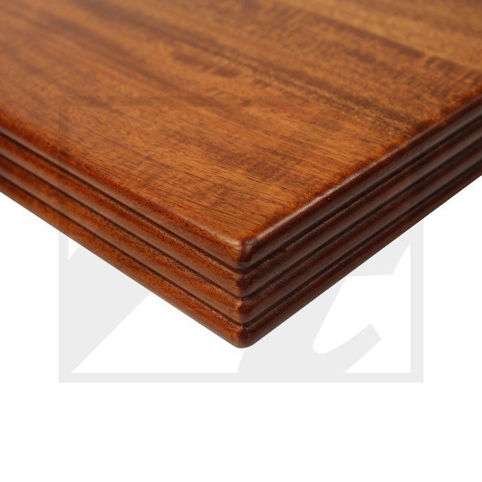 Close-up of a wooden plank with layered edges.