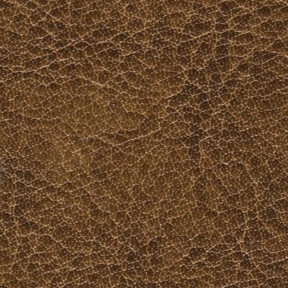 Close-up of textured brown leather surface.