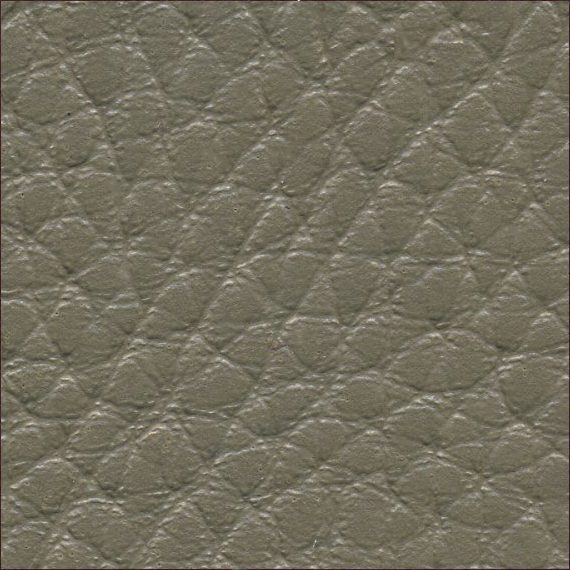 Close-up of textured gray leather surface.