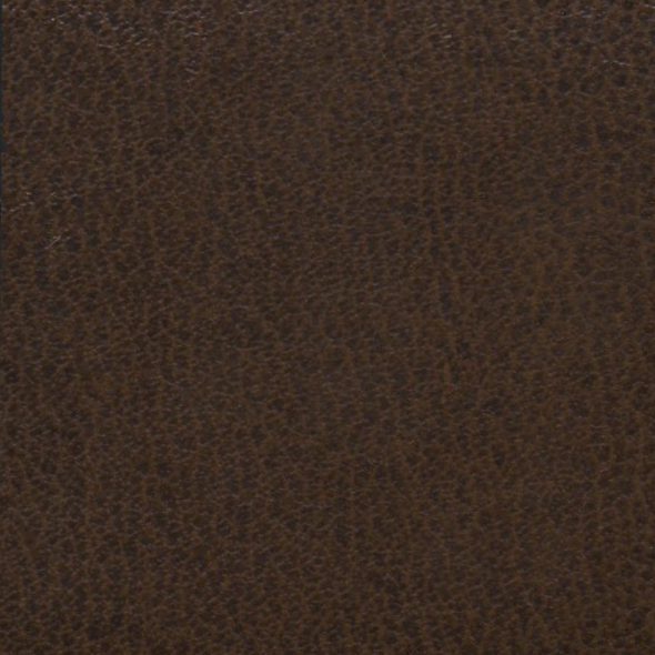 Close-up of dark brown textured leather material.