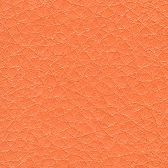 Close-up of textured orange leather surface.