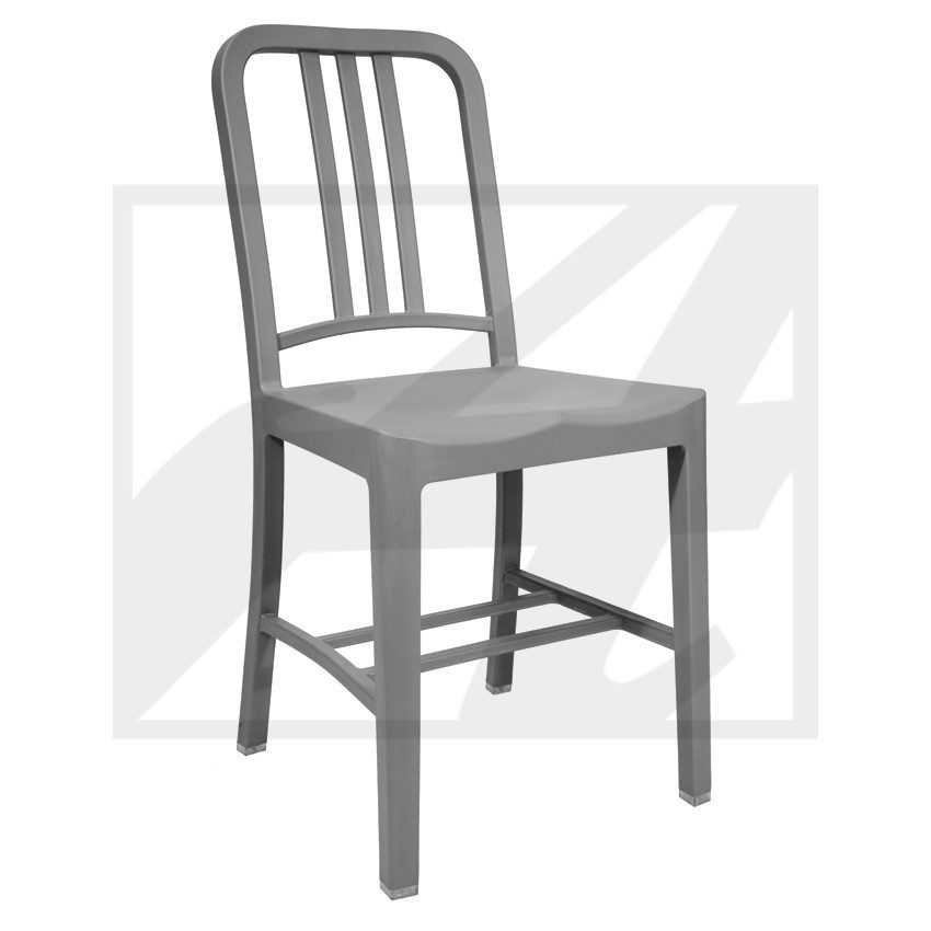 Simple wooden chair with vertical slats on the backrest.