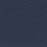 Close-up of navy blue leather texture with grain detail.