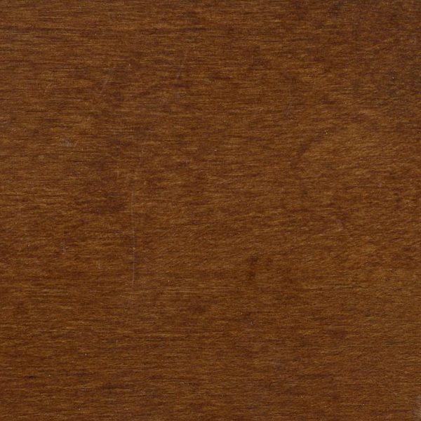 Close-up of a smooth wooden surface with a rich brown finish.