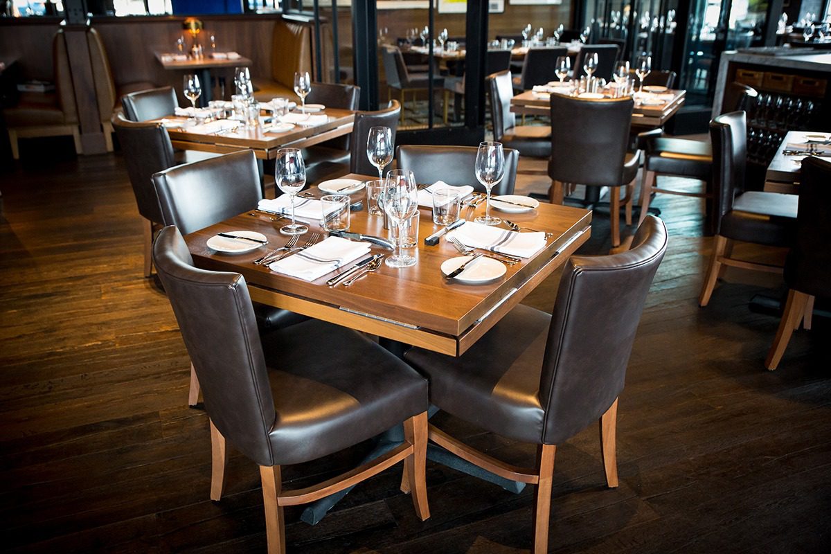 Elegant restaurant table set for a fine dining experience.