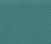 Close-up of teal leather texture with fine grain.